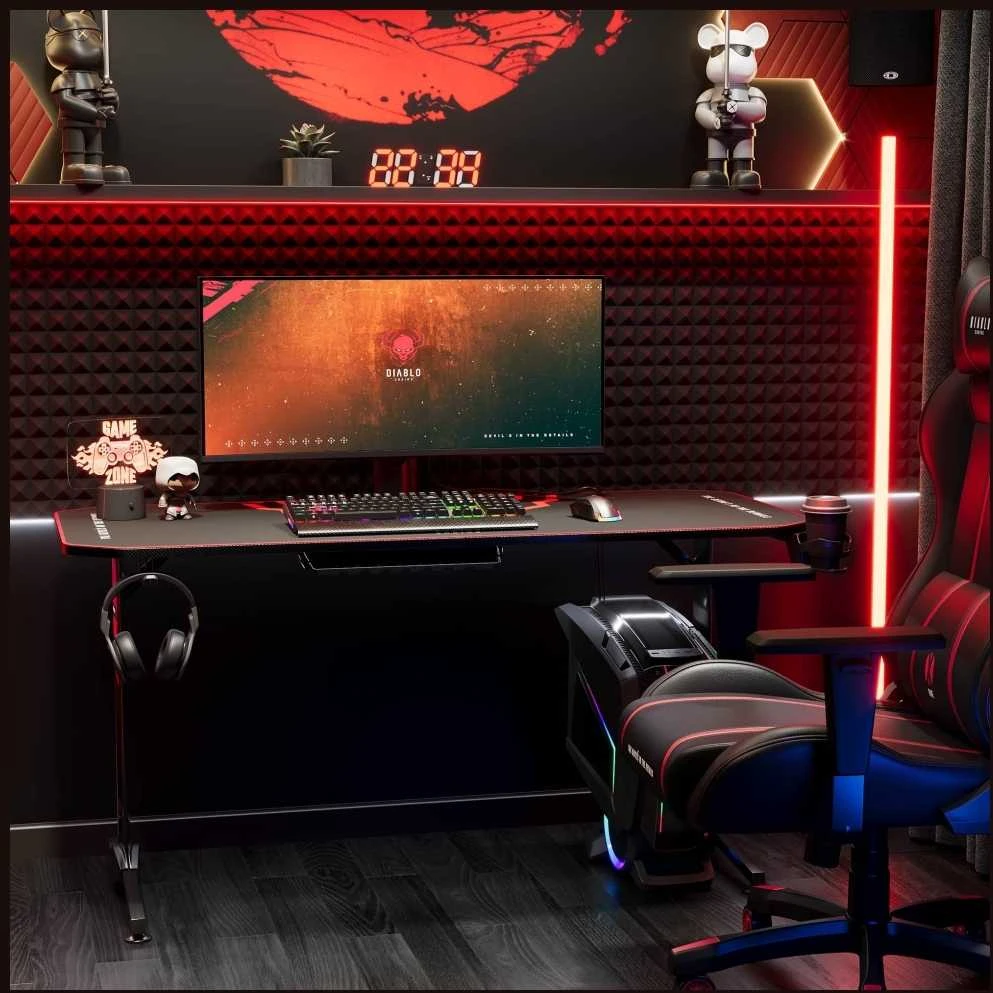 Diablo Chairs Diablo X-Mate 1400 žaidimų stalas | 1400 x 600 x 750 mm