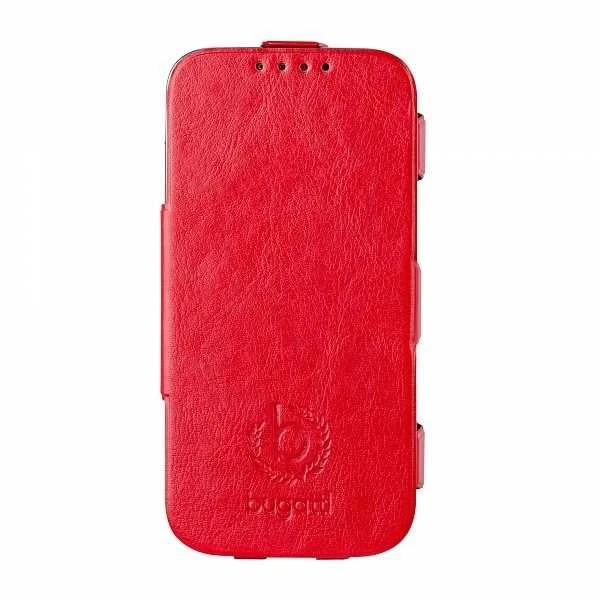 Dėklas Bugatti UltraThin Book i9195 S4 mini raudona 08332