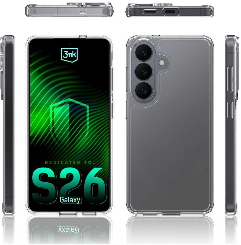 3mk šarvuotas dėklas, skirtas „Samsung Galaxy S26 Pro“ - skaidrus
