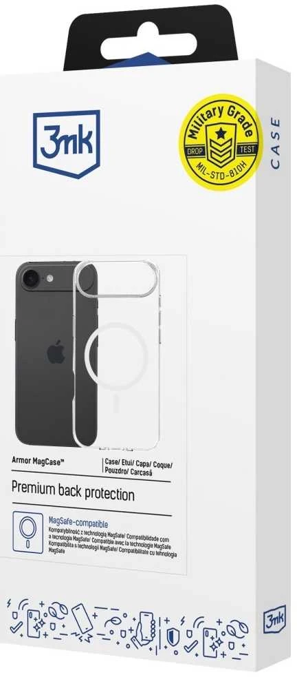 Dėklas 3Mk Apsauginis 3mk „Armor MagCase“, skirtas „iPhone 17 Air“ – skaidrus