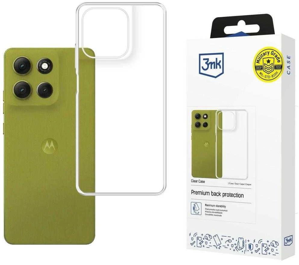 3Mk Apsauginis 3mk skaidrus dėklas, skirtas „Motorola Moto G86“ / „G86 Power“ - permatomas