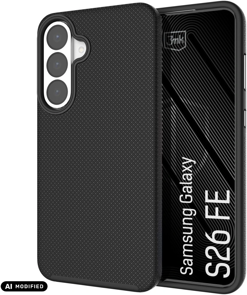 Dėklas 3mk Fortis MagCase, skirtas Samsung Galaxy S26 FE – juodos spalvos