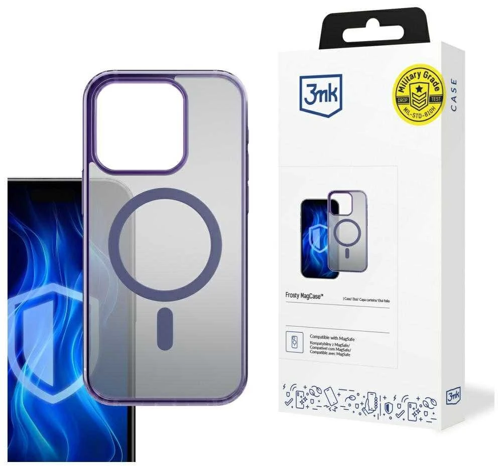 Dėklas 3mk Frosty MagCase Violetinė Case for Apple iPhone 13 Pro - violetinė