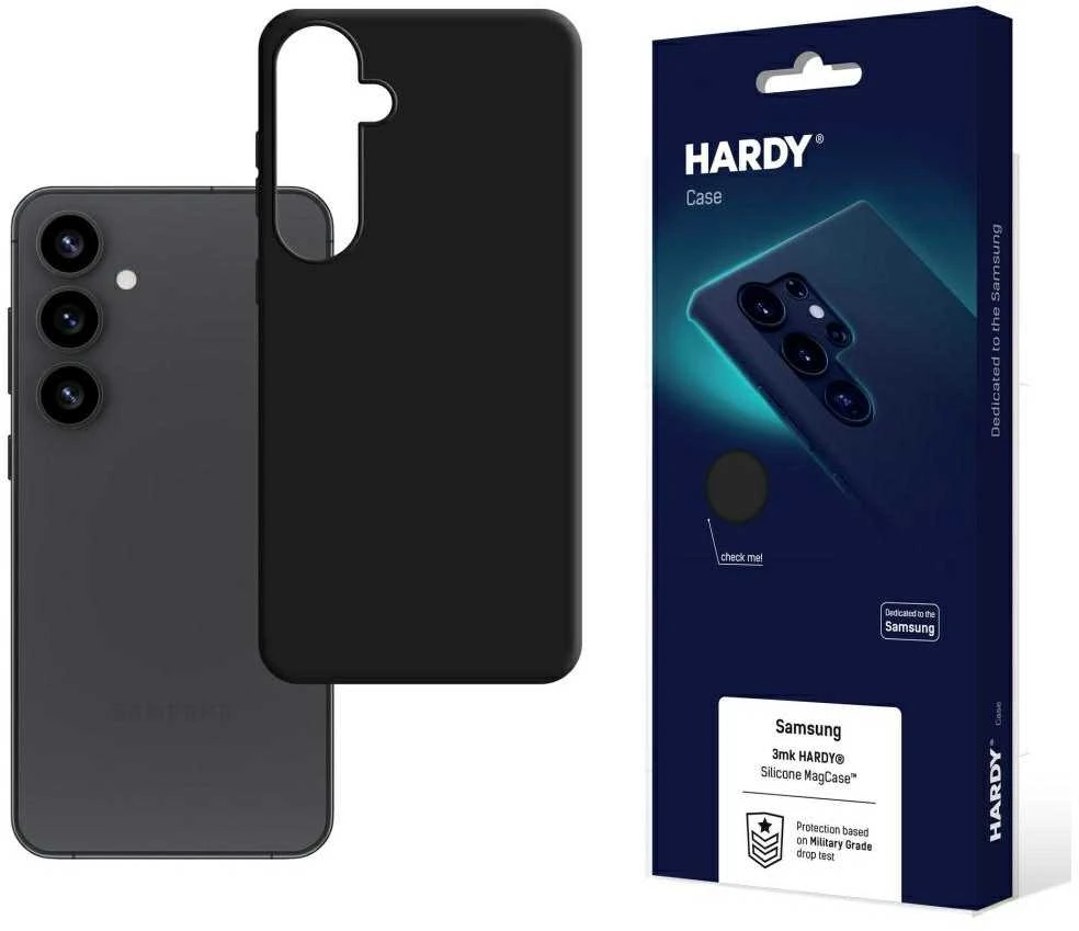 3MK Dėklas Hardy Silicone MagCase Juodas do Samsung Galaxy S25+