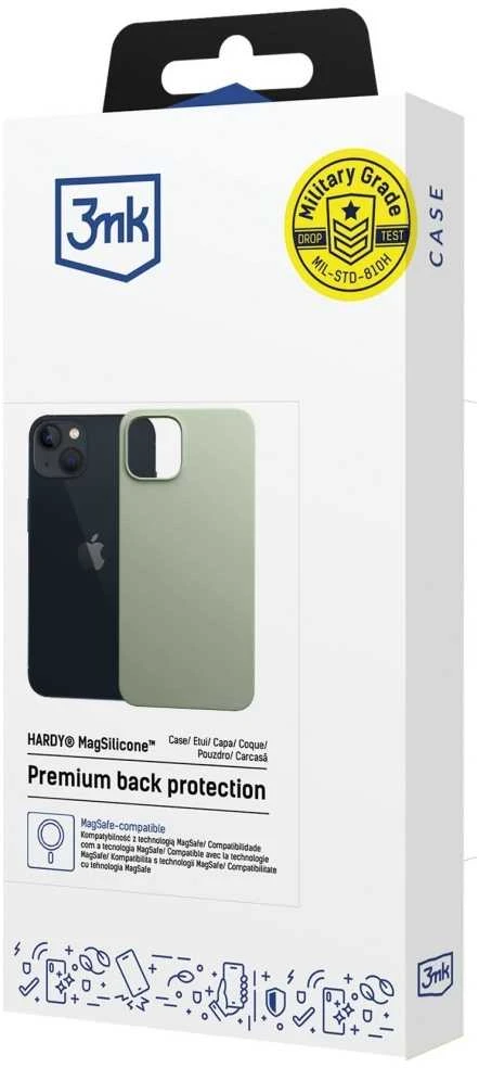 Dėklas 3MK Hardy MagSilicone do Apple iPhone 15 Plus žalia