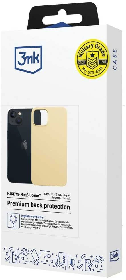 Dėklas 3MK Hardy MagSilicone do Apple iPhone 15 Plus geltona