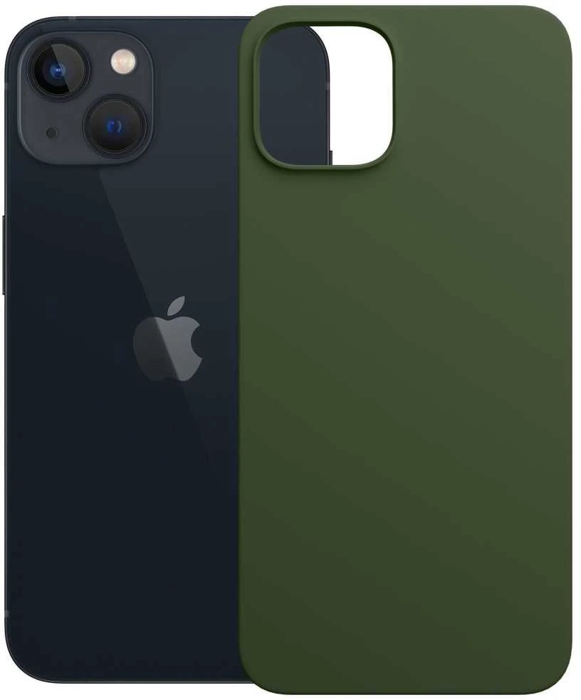 Dėklas 3MK Hardy MagSilicone Apple iPhone 15 Plus tamsiai žalias
