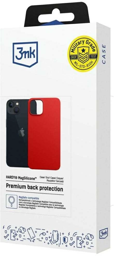 Dėklas 3MK Hardy MagSilicone do Apple iPhone 14 Plus raudona