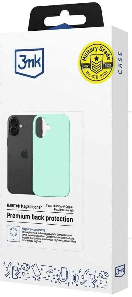 Dėklas 3MK Hardy MagSilicone do Apple iPhone 16 Plus jūros spalvos
