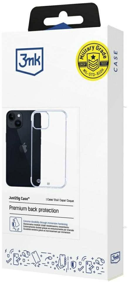 3Mk apsauginis 3mk „Just20g“ skaidrus dėklas, skirtas „iPhone 13“ – permatomas