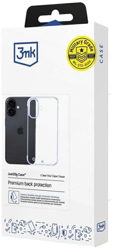 Apple iPhone 16 - 3mk Just20g skaidrus dėklas