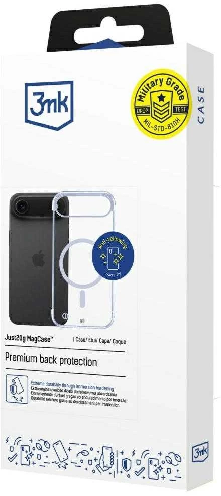 Dėklas 3Mk Protection 3mk Just20g MagCase, skirtas iPhone 17 Air - permatomas