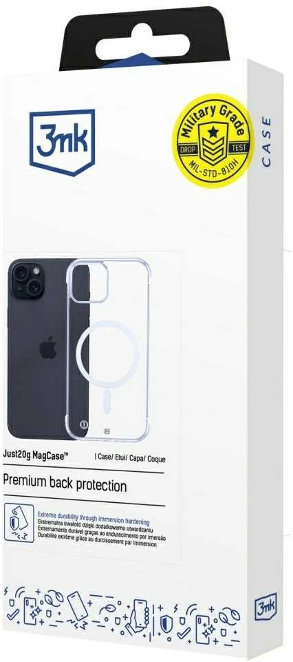 Dėklas Nezatříděno 3Mk apsauga 3mk Just20g MagCase iPhone 15 Plus - skaidrus