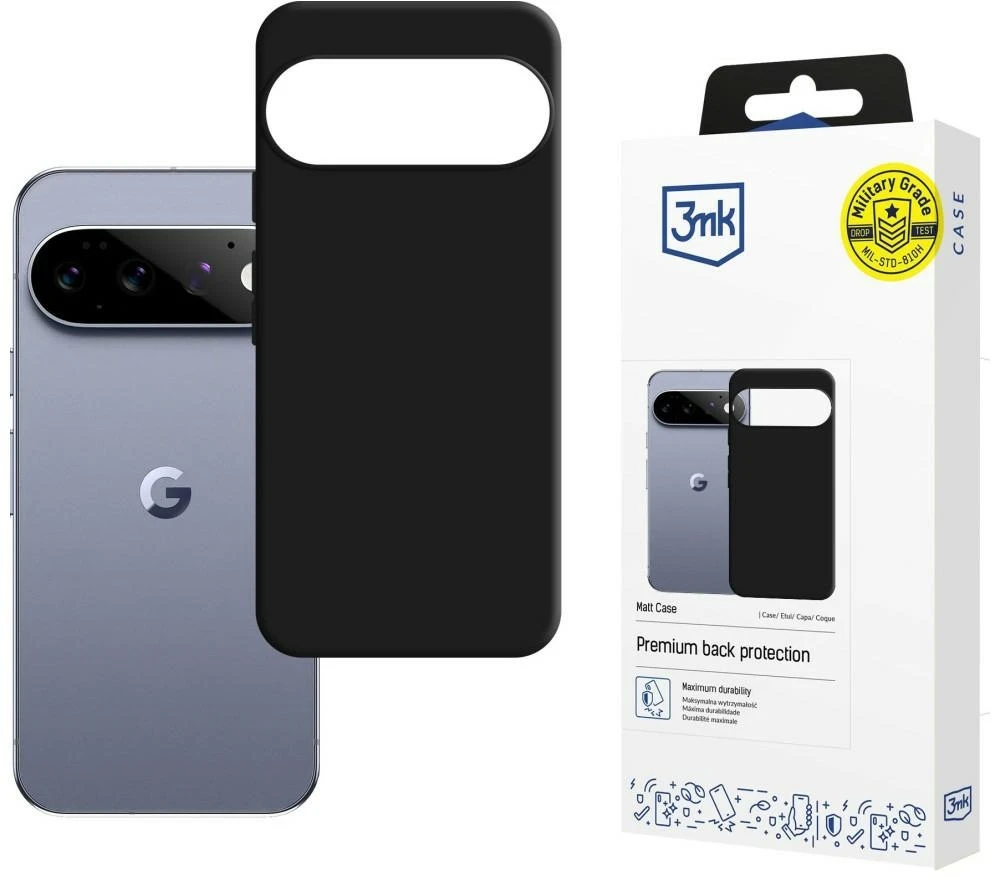 3Mk apsauginis matinis dėklas „Google Pixel 11“ / „Pixel 11 Pro“ - Juodas