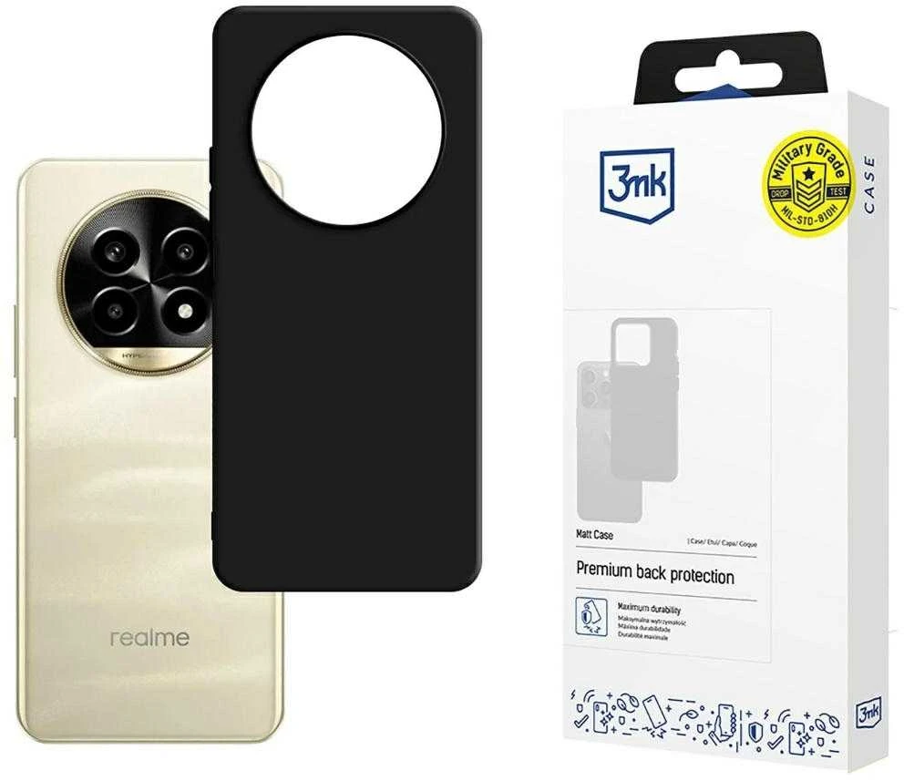 Dėklas 3mk Matt Case for Realme 13 Pro+ 5G / Realme 13 Pro 5G - Juodas