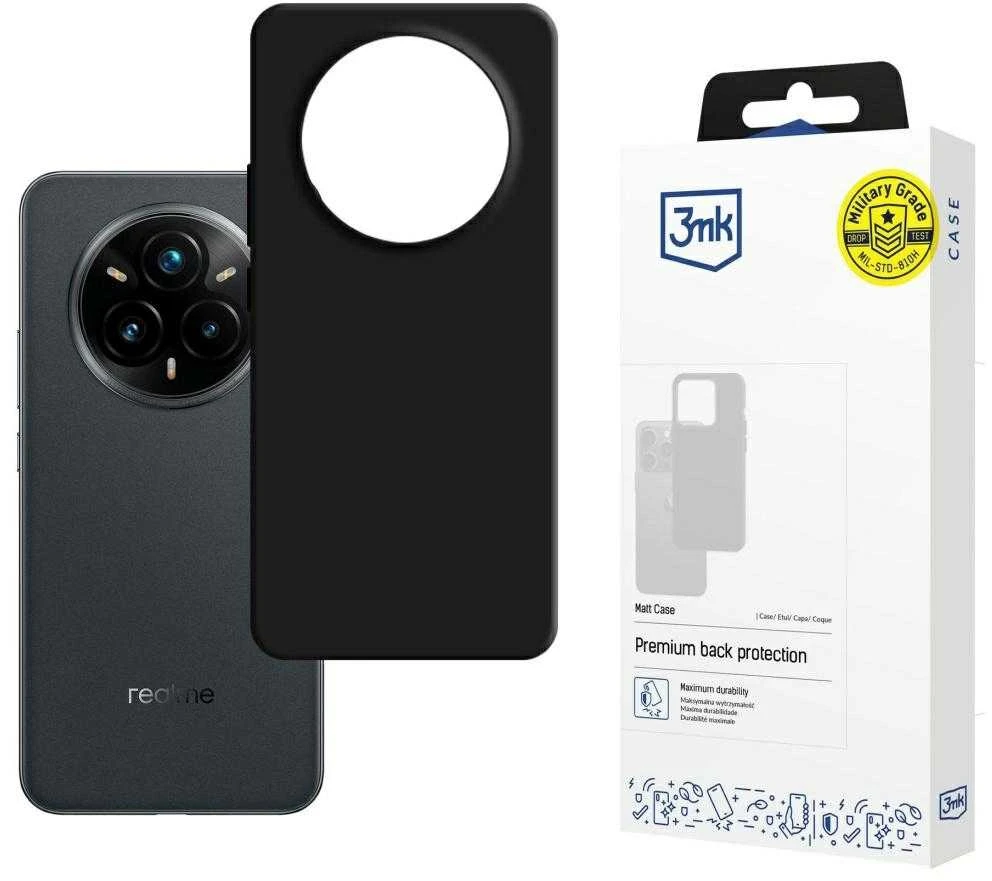 3mk matinis dėklas, skirtas Realme 14 Pro+ – juodas