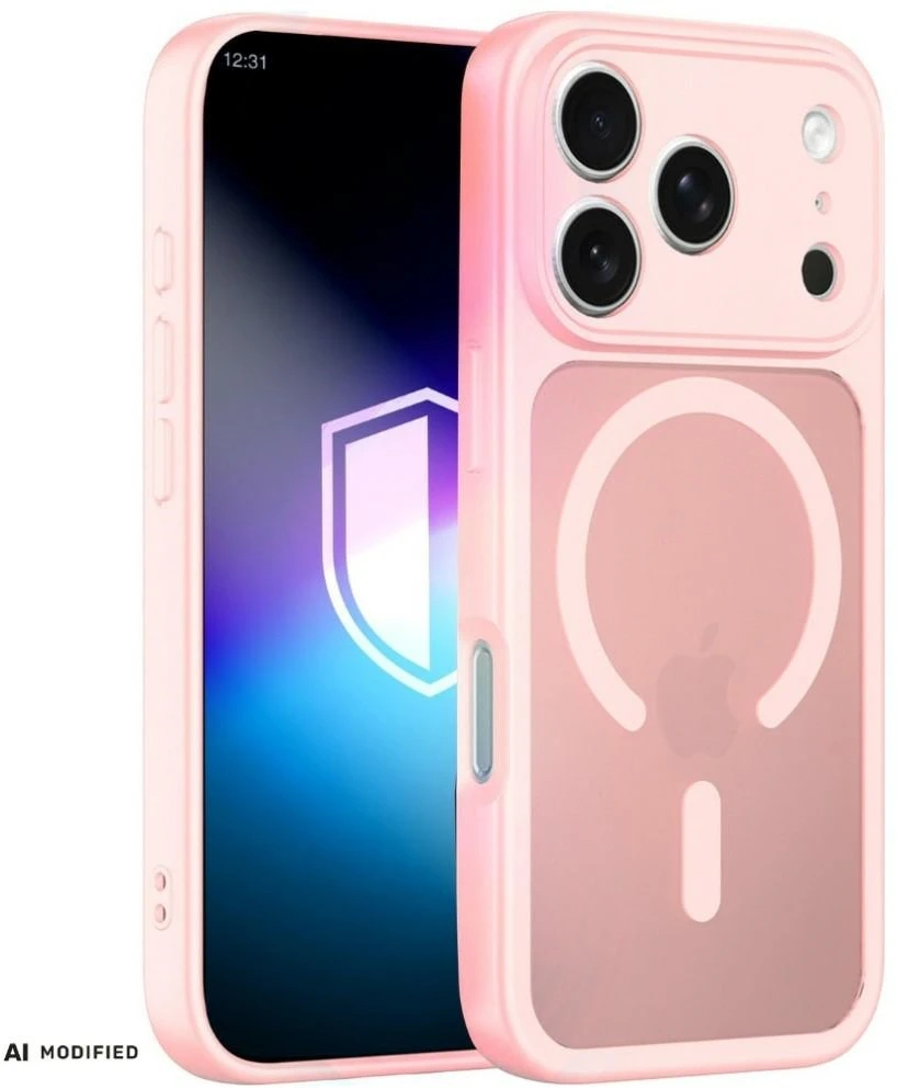 3mk Misty telefonų dėklas su MagSafe palaikymu iPhone 17 Pro Max | iPhone 18 Pro Max rožinis