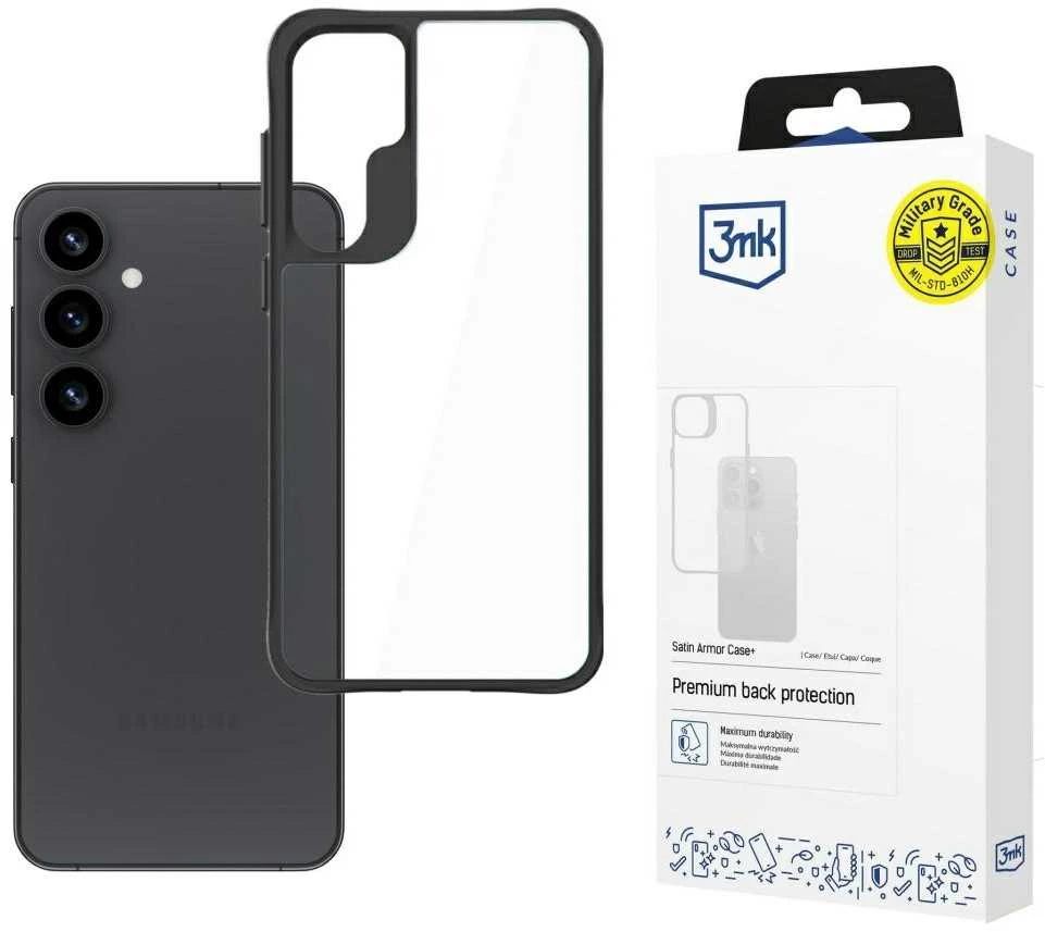 3mk Satin Armor Case+ na Samsung Galaxy S25 - dėklas telefonui skaidrus