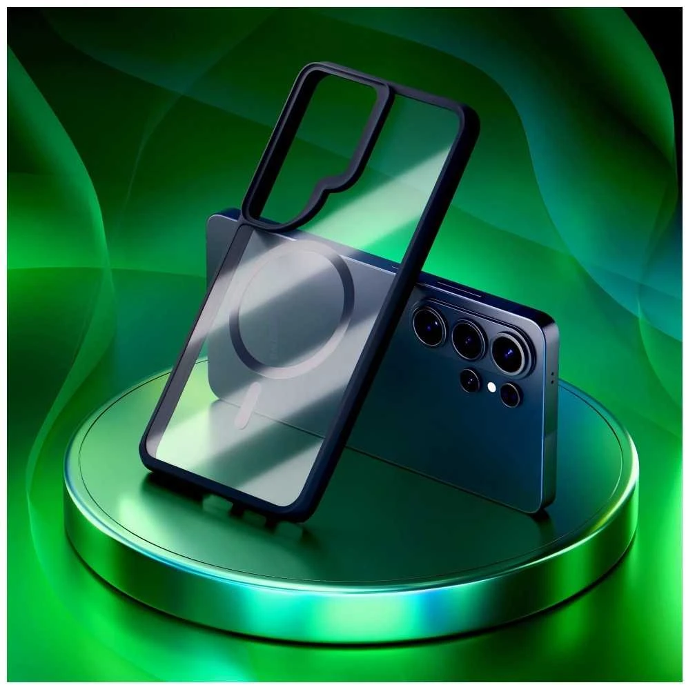 Dėklas 3mk Satin Armor MagCase, skirtas Samsung Galaxy S26 Ultra - permatomas Juodas