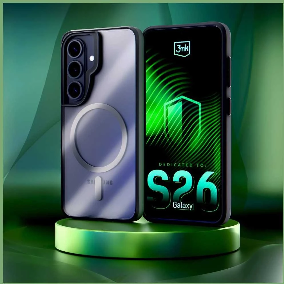 Dėklas 3mk Satin Armor MagCase, skirtas Samsung Galaxy S26 - permatomas Juodas