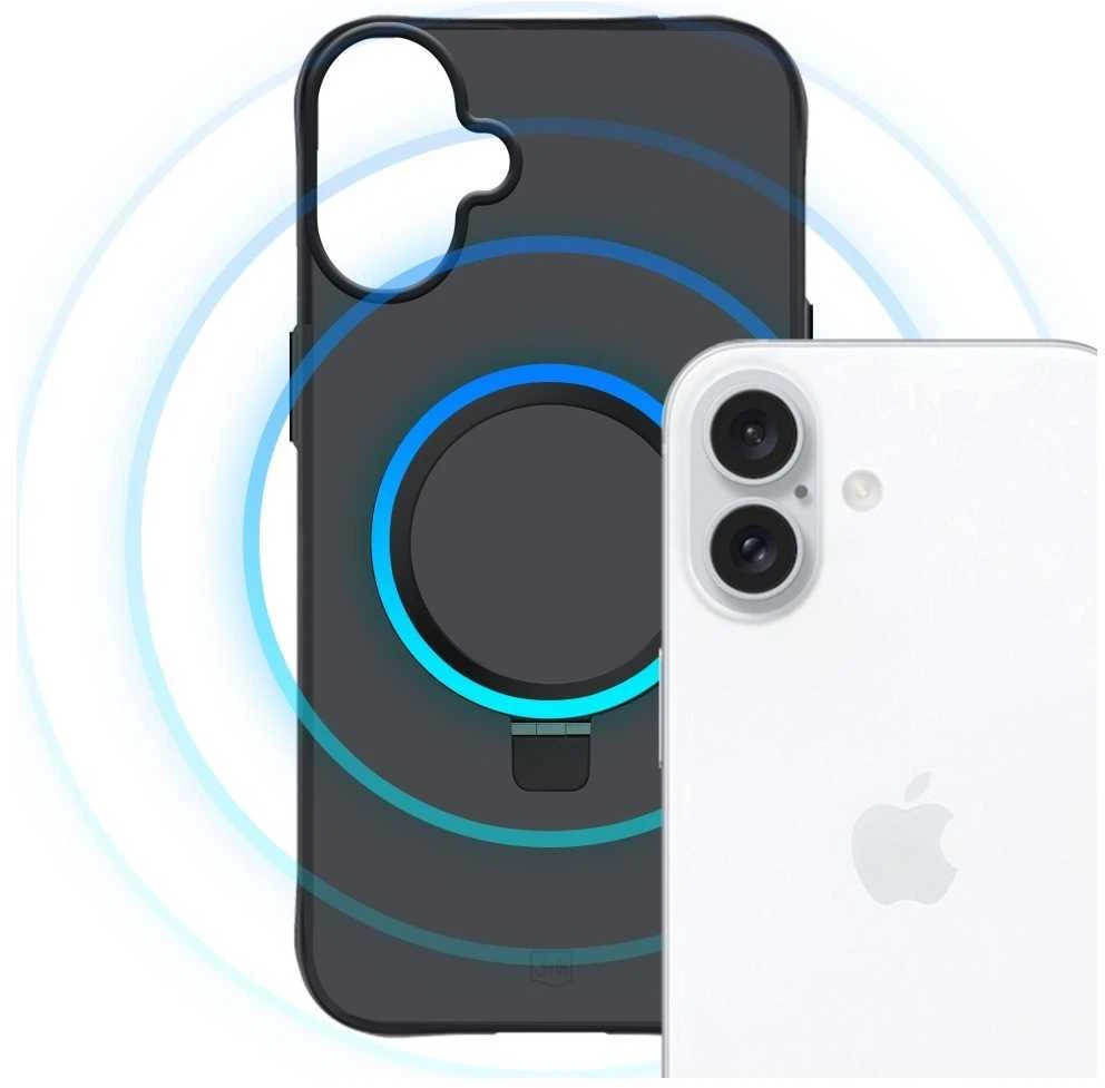 3Mk apsaugos 3mk dūminis dėklas su magnetu ir stovu iPhone 17 - juodas