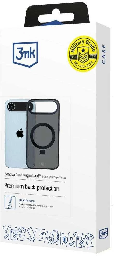 3Mk apsauga 3mk dūminis dėklas su magnetu ir stovu iPhone Air - Juodas