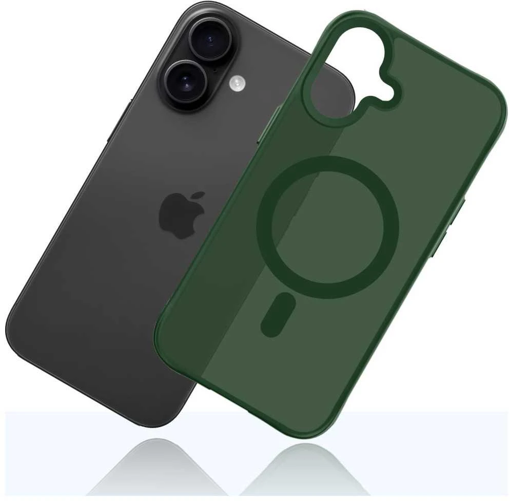 Nezatříděno 3Mk apsaugos 3mk dūminis „MagCase“ dėklas, skirtas iPhone 17 - Žalias-Translucent