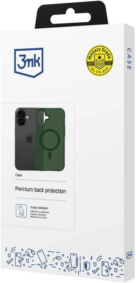 Nezatříděno 3Mk apsaugos 3mk dūminis „MagCase“ dėklas, skirtas iPhone 17 - Žalias-Translucent