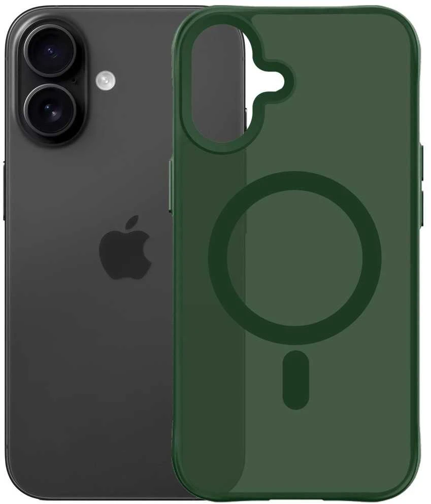 Nezatříděno 3Mk apsaugos 3mk dūminis „MagCase“ dėklas, skirtas iPhone 17 - Žalias-Translucent