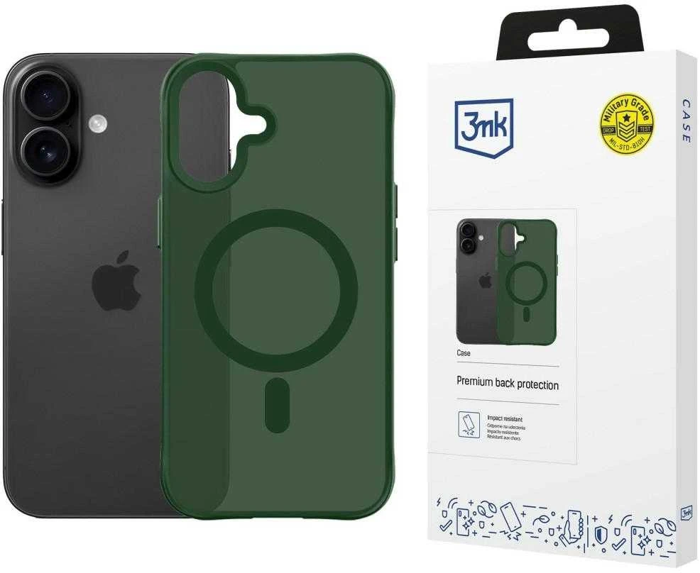 Nezatříděno 3Mk apsaugos 3mk dūminis „MagCase“ dėklas, skirtas iPhone 17 - Žalias-Translucent