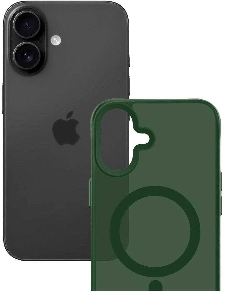 Nezatříděno 3Mk apsaugos 3mk dūminis „MagCase“ dėklas, skirtas iPhone 17 - Žalias-Translucent