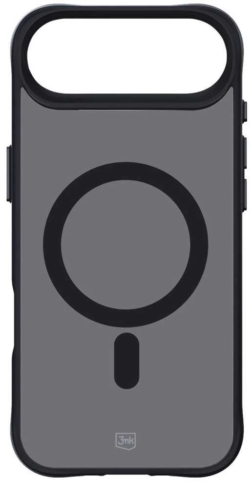 Dėklas „3Mk“ apsauginis 3 mk dūminis „MagCase“, skirtas „iPhone 17 Air“ – juodas pusiau permatomas