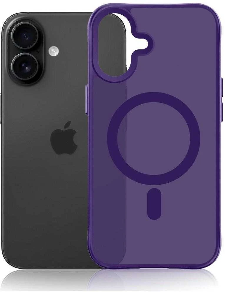 3Mk apsauginis 3mk dūminis „MagCase“ dėklas, skirtas iPhone 17 - violetinė-permatoma