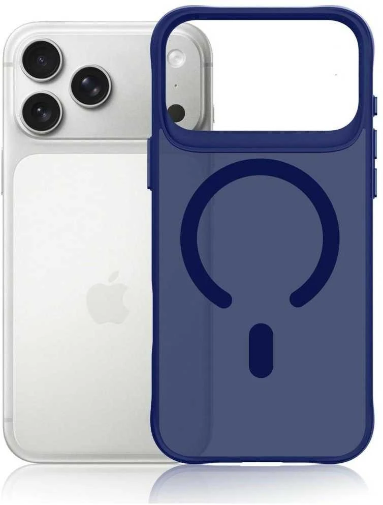 Dėklas 3Mk apsaugos 3mk dūminis „MagCase“, skirtas „iPhone 17 Pro“ – Mėlyna-permatomas