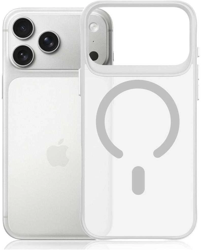 Dėklas 3Mk apsaugos 3mk dūminis „MagCase“, skirtas „iPhone 17 Pro Max“ – „Baltas-Translucent“