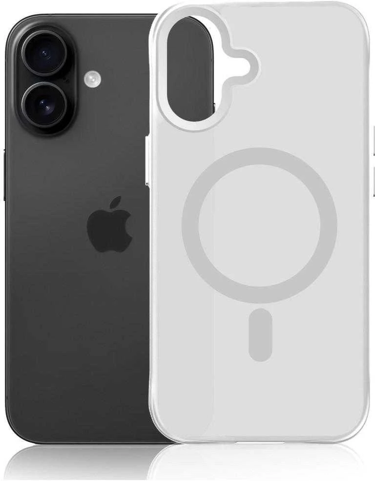 Dėklas Nezatříděno 3Mk apsaugos 3mk dūminis „MagCase“, skirtas „iPhone 17“ - baltas-permatomas