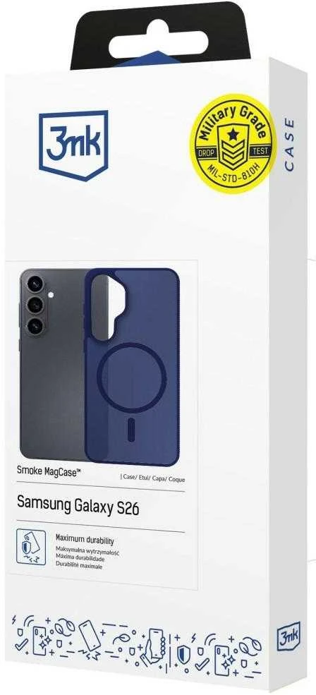 Dėklas 3MK Smoke MagCase do Samsung Galaxy S26 mėlyna