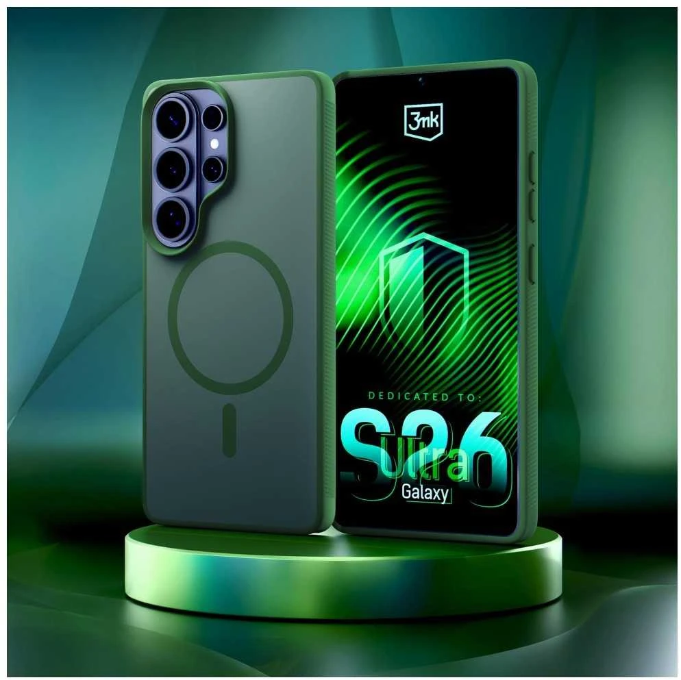 Dėklas 3mk Smoke MagCase na Samsung Galaxy S26 Ultra - žalia