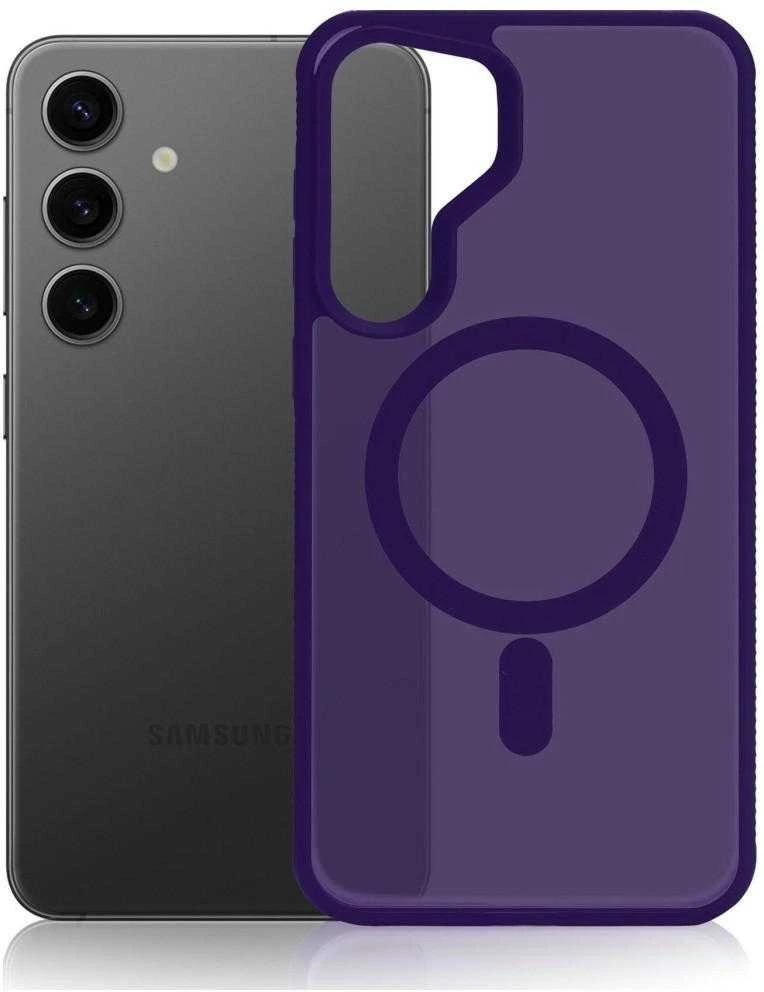 Dėklas 3mk Samsung Galaxy S25 - Smoke MagCase Violetinė