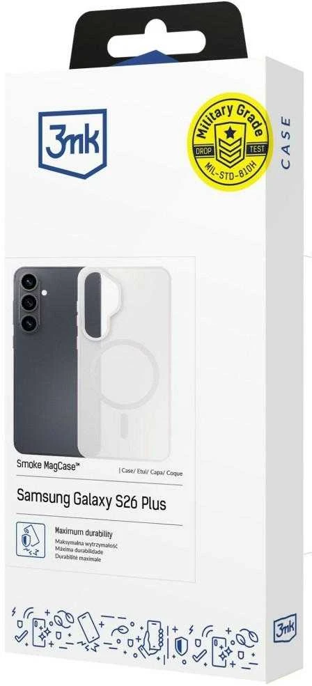 Dėklas 3MK Smoke MagCase do Samsung Galaxy S26+ balta