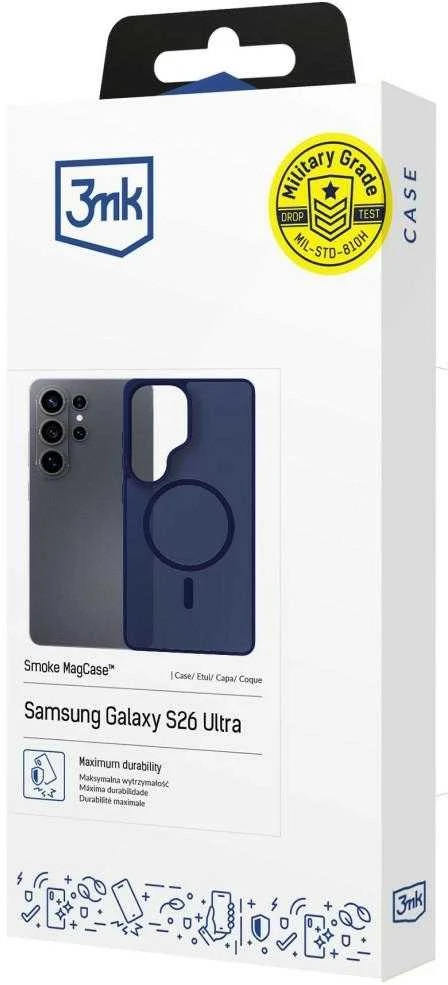 Dėklas Samsung Galaxy S26 Ultra - 3mk Smoke MagCase Mėlyna