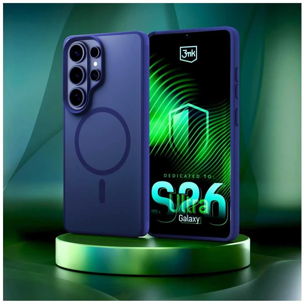 Dėklas Samsung Galaxy S26 Ultra - 3mk Smoke MagCase Mėlyna