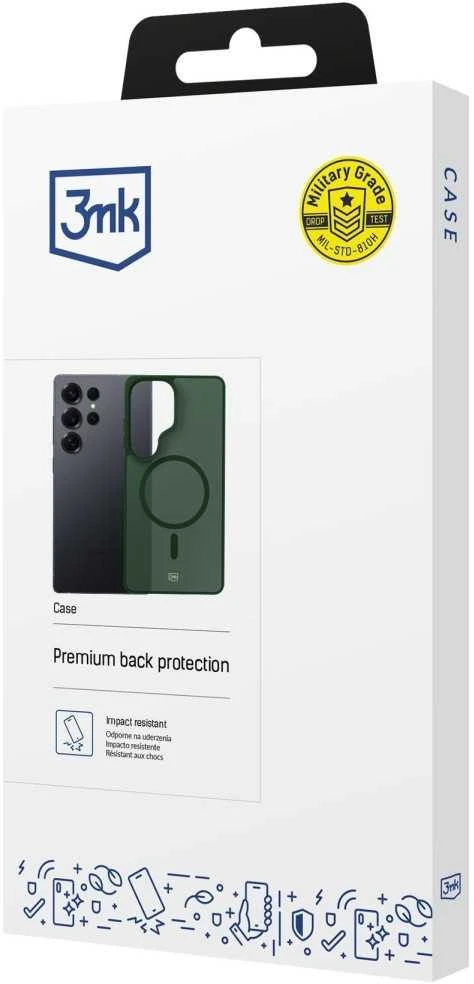 Dėklas Nezatříděno 3mk „Smoke MagCase“, skirtas „Samsung Galaxy S25 Ultra“ - Žalias-permatomas