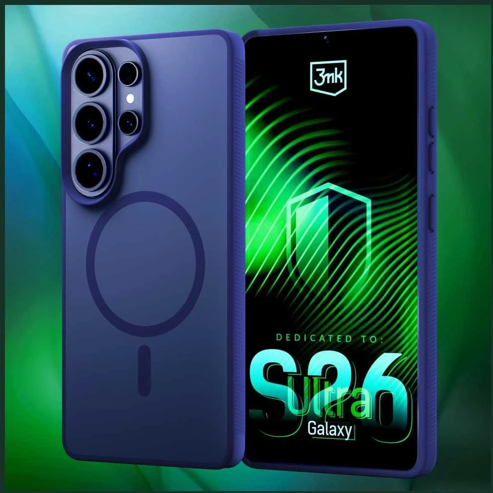 Dėklas Samsung Galaxy S26 Ultra - 3mk Smoke MagCase Mėlyna