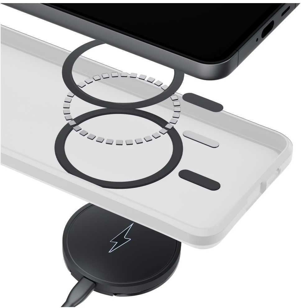 Dėklas 3MK Smoke MagCase do Samsung Galaxy S26 balta