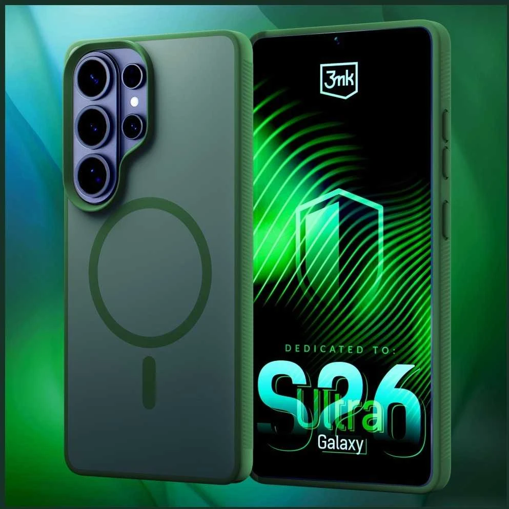 Dėklas 3mk Smoke MagCase na Samsung Galaxy S26 Ultra - žalia