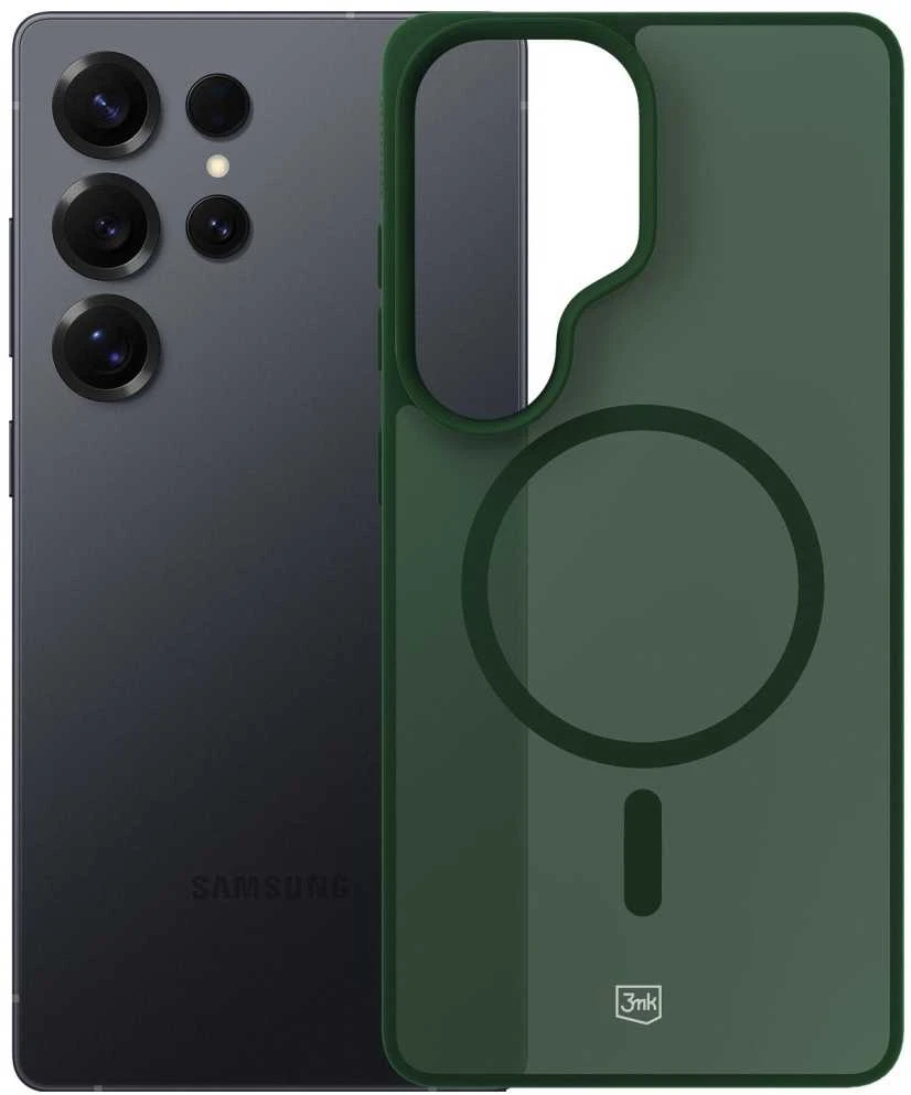 Dėklas Nezatříděno 3mk „Smoke MagCase“, skirtas „Samsung Galaxy S25 Ultra“ - Žalias-permatomas