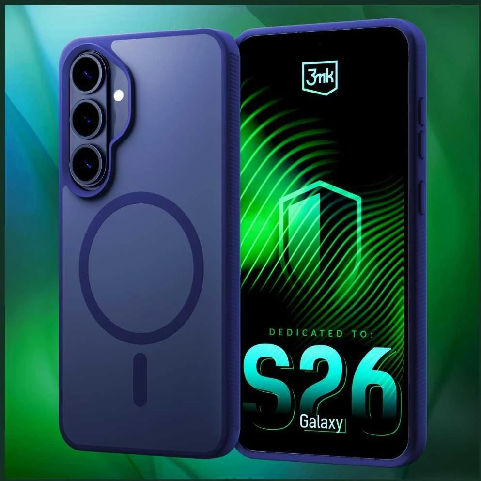 Dėklas 3MK Smoke MagCase do Samsung Galaxy S26 mėlyna