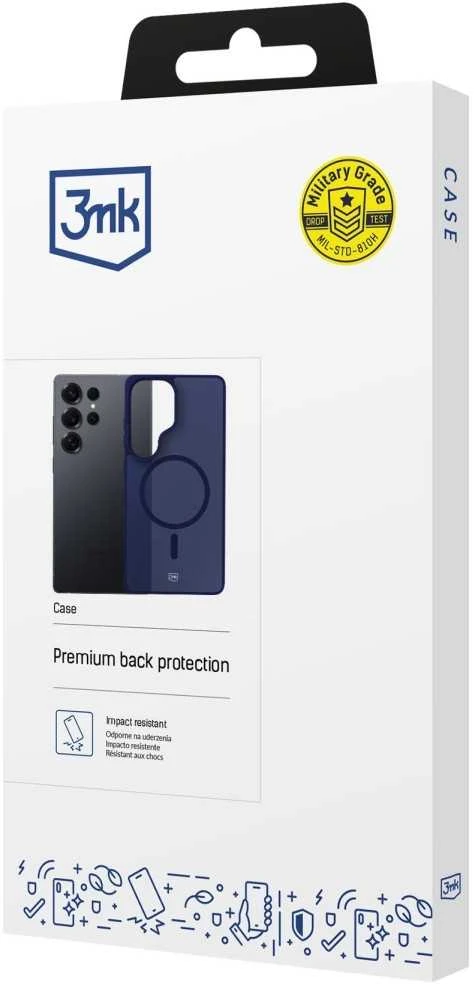 Dėklas Nezatříděno 3mk dūminis „MagCase“, skirtas „Samsung Galaxy S25 Ultra“ - Mėlyna-permatomas
