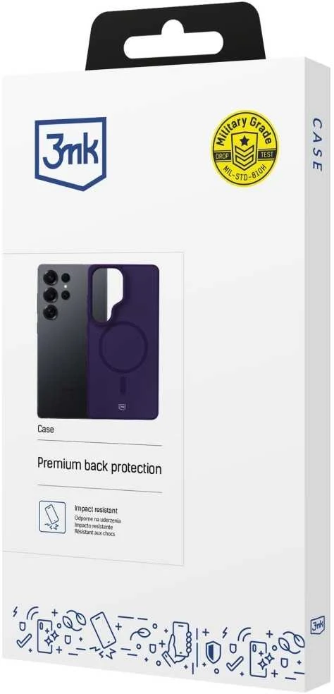 Dėklas Nezatříděno 3mk Smoke MagCase for Samsung Galaxy S25 Ultra - Violetinė-Translucent